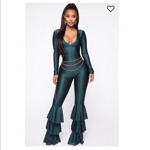 Fashion Nova Hunter Green Jumpsuit